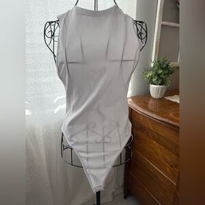 Whishfill Looks White Sleeveless Bodysuit, NWT